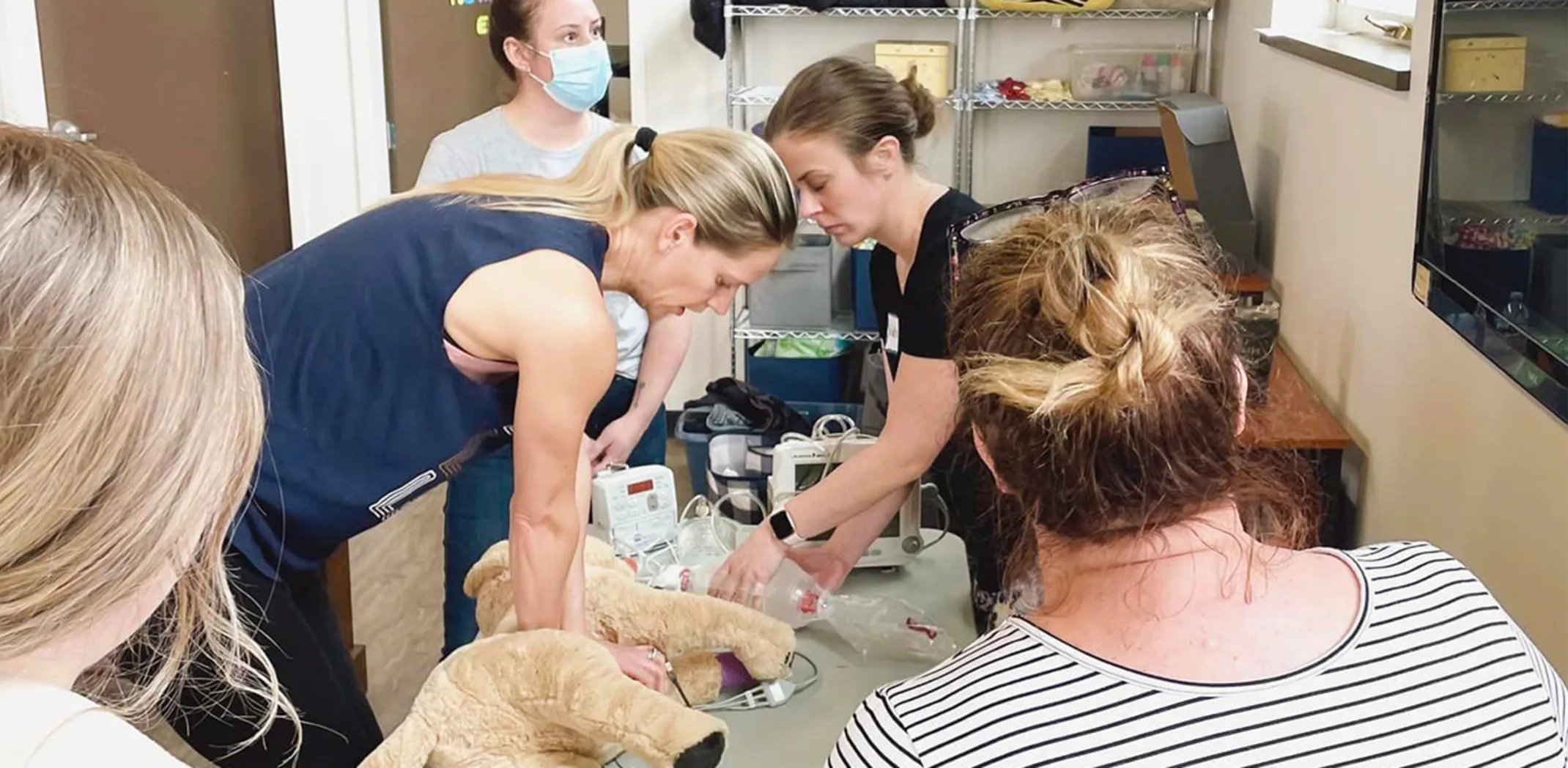 The Fairfield Animal Hospital team being trained in CPR
